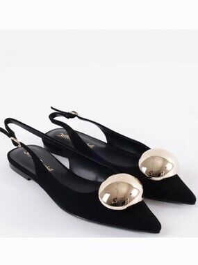 JEFFREY CAMPBELL TACTFUL FLAT BLACK SUEDE